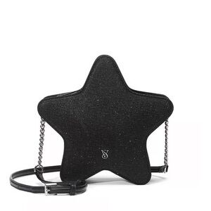 NWT(packaged)VS Star Crossbody Bag Victoria’s Secret in Black Sparkle 9”